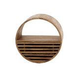 Round wall rack Jerome 1 drawer mango wood sand color