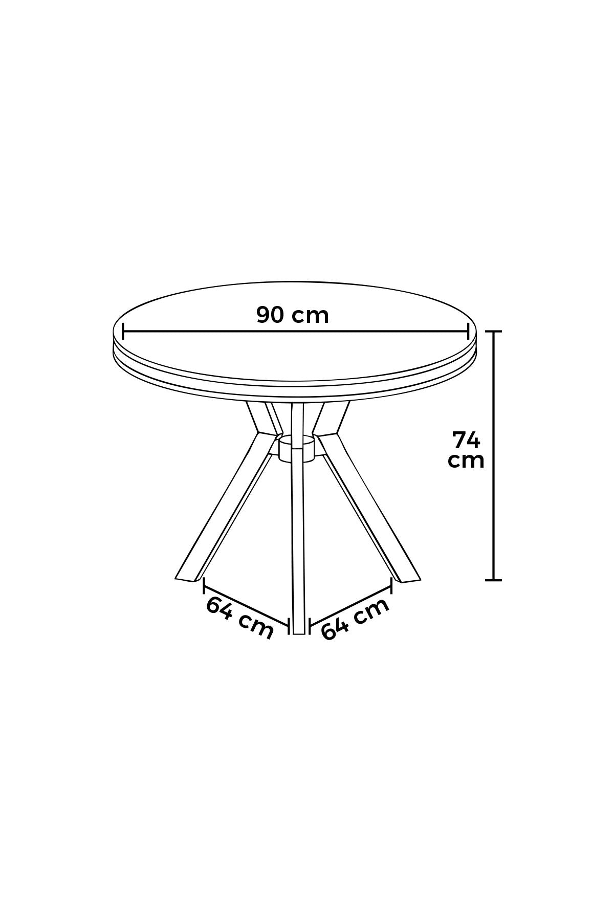 Mos eettafel marmerlook ovaal 90 cm Wit marmerlook met chroom 100% gelakt paneel