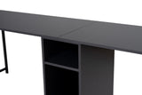 Studie bureau Twin Study Desk 240x60 cm Antraciet en zwart Anthracite Black Melamine