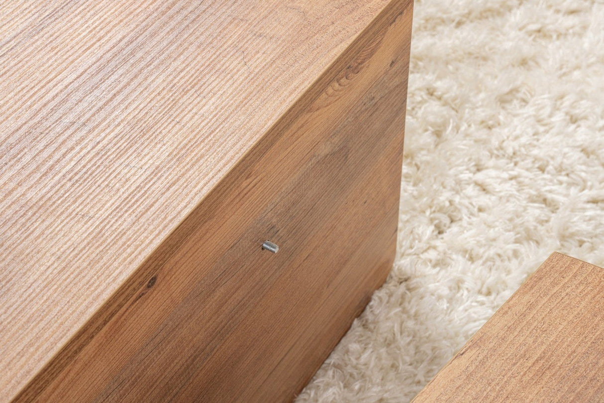 Ronde Salontafel Atlantisch Dennenhout Getrapt Melamine 90 cm Orin