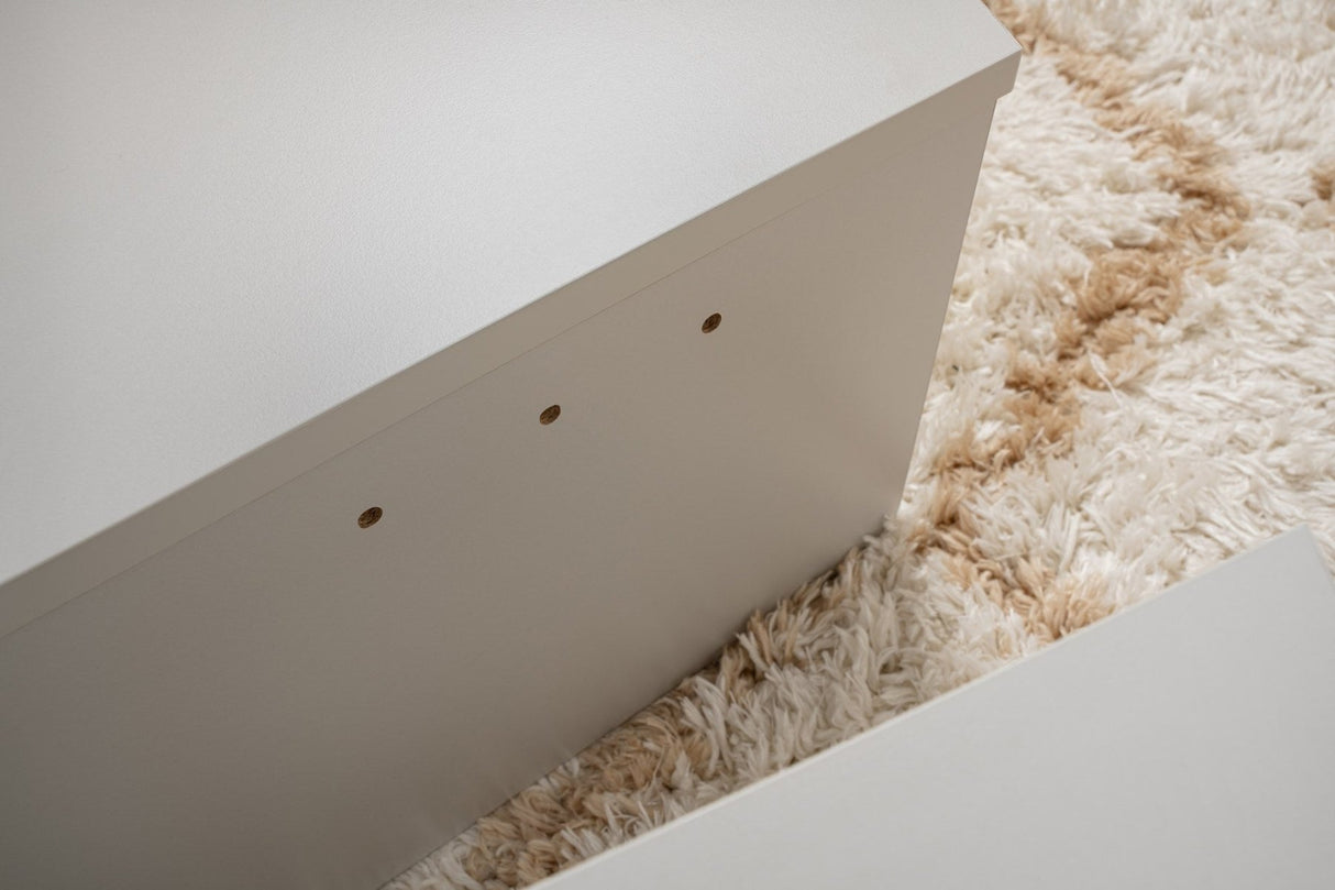 Ronde Salontafel Grijs Getrapt Melamine 90 cm Orin