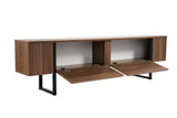 TV Meubel Serenity Walnoot Zwart 180x29.5x50 cm Walnut Black Melamine