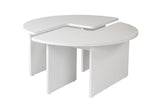 Ronde Salontafel Moari Wit Melamine 90 cm