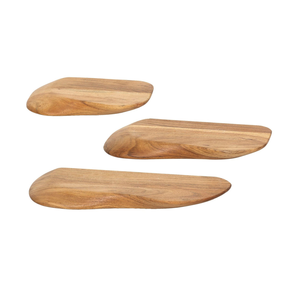 Nordic Set van 3 Wandplanken Organic - Massief Acaciahout
