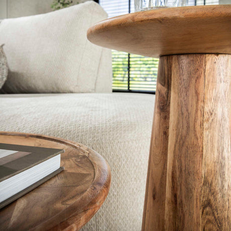 Bijzettafel set Nova acaciahout set van 2