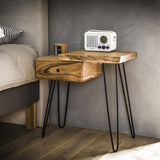 Bedside table Aberdeen Acaciahout 1 drawer right