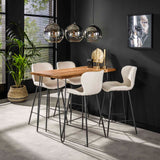 Industriële Bartafel Acaciahout Elin 130 cm