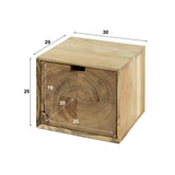 Zwevend Nachtkastje Acaciahout Nova met 1 Lade - 30x25x29 cm