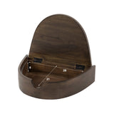 Zwevende Halfronde Nachtkastjes Set 2 Acacia