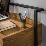 Floating desk Industrial Naomi Acaciahout 2 drawers