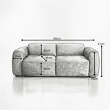 Banken-2-zits bank oker chenille stof - 195x85 cm - Shane-Dimehouse
