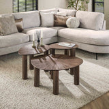 Salontafel set van 3 Myla Driehoekig Teakhout Bruin