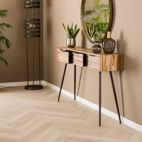 Bosco Haltafel Massief Teak Verweerd 120x30x76 cm