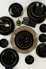 TY040424F650A841600MAET600 Black Gold 100% CERAMIC STONEWARE 27 cm breed