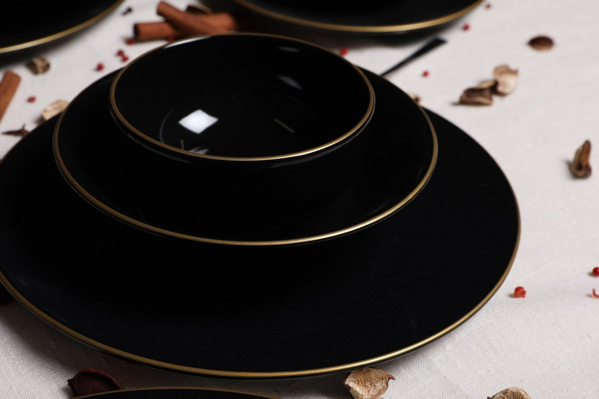 TY040424F650A841600MAET600 Black Gold 100% CERAMIC STONEWARE 27 cm breed