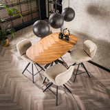 Armeta Bartafel organisch 140 cm Teak fineer