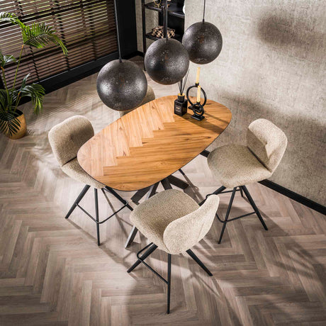 Armeta Bartafel organisch 140 cm Teak fineer