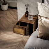 Solano Set van 2 Nachtkastjes Massief Mango Zand Brass