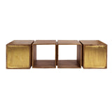 Hangend Dressoir Maceo Mangohout Zand met Brass Accent 169 c