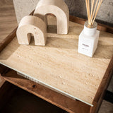 Orto Hangend Nachtkastje 1 Lade 1 Vak Mangohout Keramiek