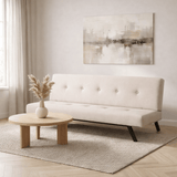 Slaapbank Zoly Crème Stof 3-Zits - 180 cm - Zonder armleuningen - Zoly