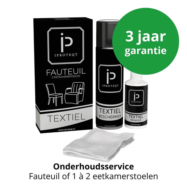 Onderhoud 3 jaar iProteqt Vlekkenverzekering Textiel - 1 Fauteuil of 2 Eetkamerstoelen Dimehouse LxBxH 10x10x10 Sfeerfoto schuin vooraanzicht