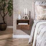 Zwevend Nachtkastje Dex Acaciahout Drift Brown 1 Lade Open Vak