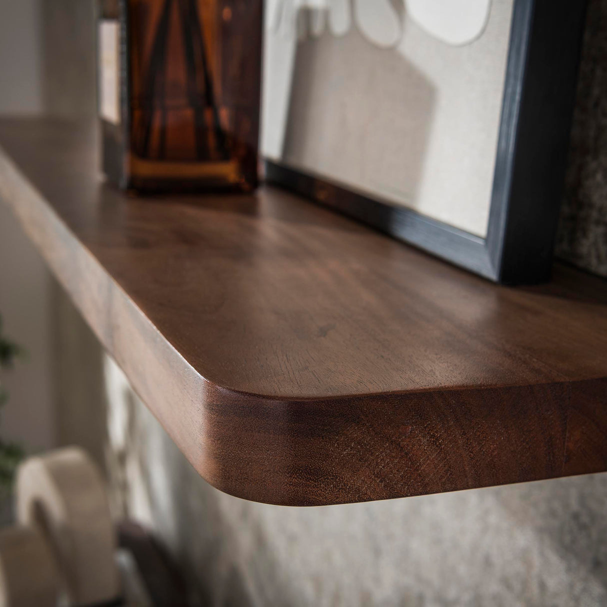 Wandplank Noa 60 cm Massief Acaciahout Drift Brown