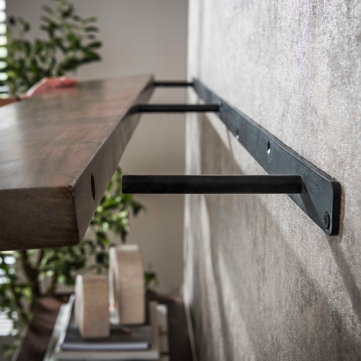 Wandplank Noa 120 cm Massief Acaciahout Drift Brown