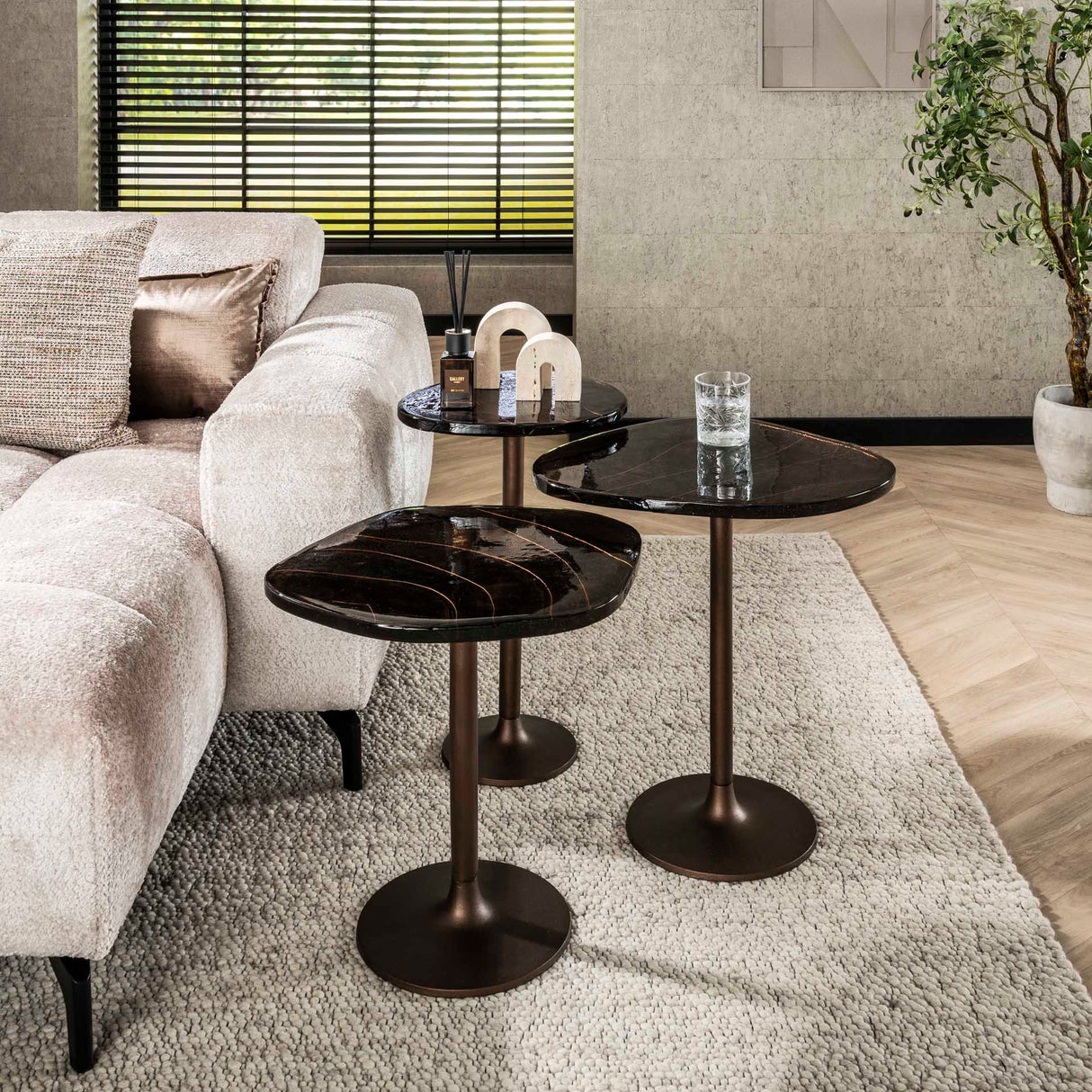 Bijzettafel Aurum Antiek Koper 50 cm