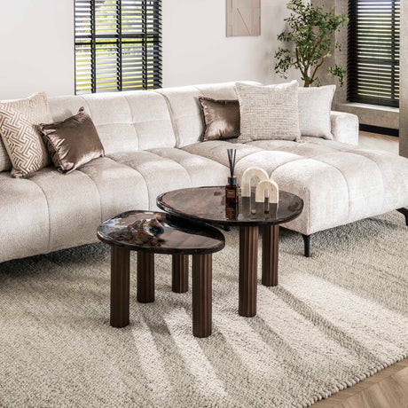 Salontafel Aura L Antiek Koper 70x59 cm