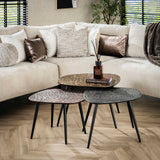 Marlo Salontafel set 3 Vierkant koper patina
