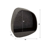 Wandplank Breed Metallic Grijs 44x21 cm Aeris