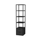 Boekenkast Robbins Black Zwart Antraciet Melamine 39x160x39 cm