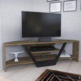 Sares tv-meubel eikenlook zwart 120 cm Oud eikenlook, zwart Melamine gecoat houtcomposiet