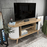 TV Meubel Stor Eik Wit Melamine 140x64x43 cm