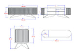 TV Meubel Stor Saffier Wit Melamine 180x60x43 cm