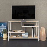 TV Meubel Robbins White Wit Eik Melamine 120x75x39 cm