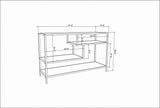 TV Meubel Robbins White Wit Eik Melamine 120x75x39 cm