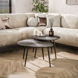 Salontafelset Juno Donkerbrons Metaal Set van 2