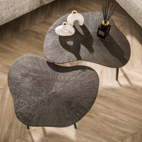 Salontafelset Jax Organisch Brons Donkerbruin Set van 2