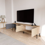 Tarz dressoir in antraciet eikenlook 180 cm Antraciet, eikenlook Gemelamineerd hout