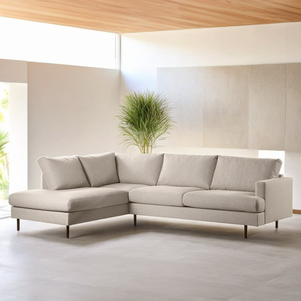 3-Sitzer-Ecksofa Romi beige