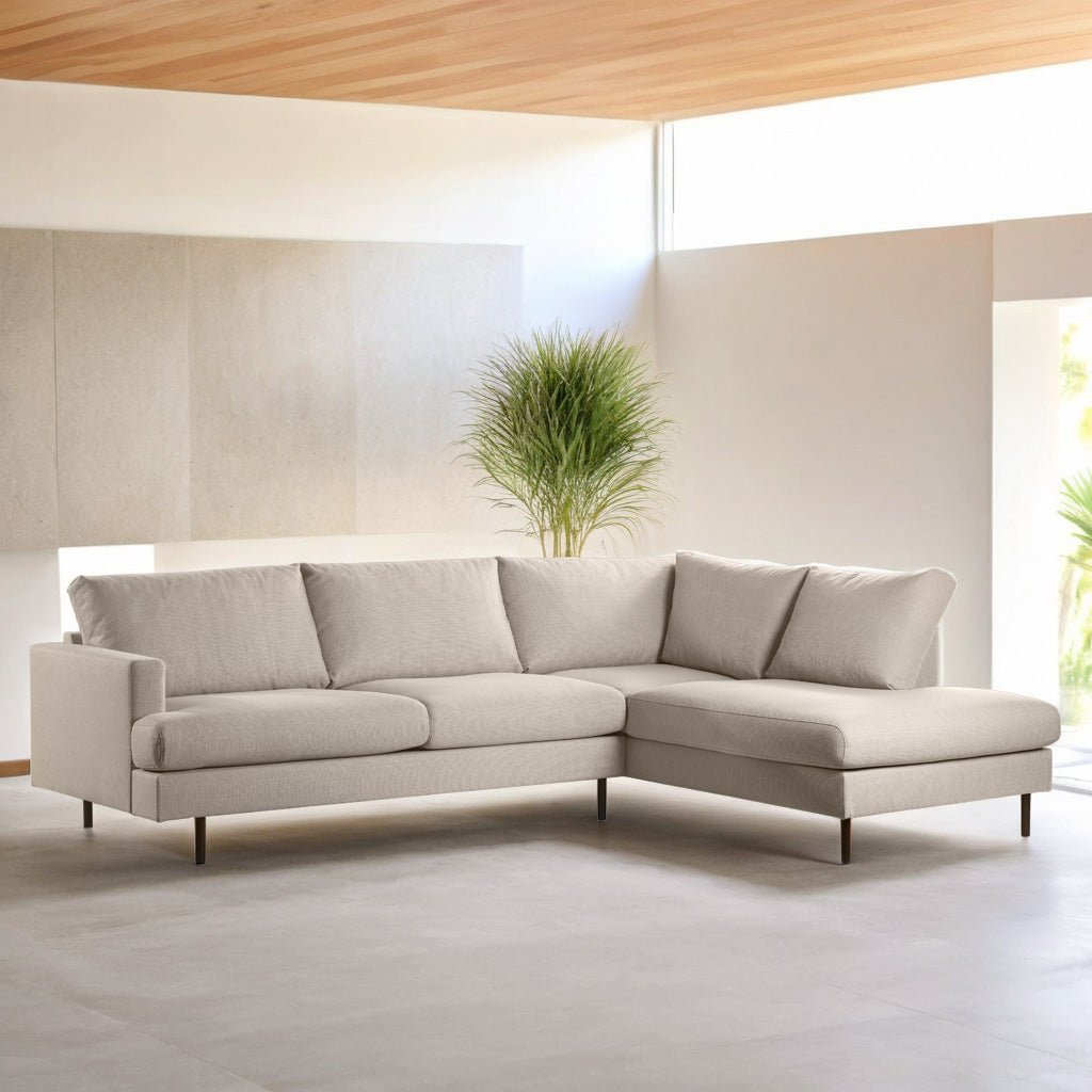 3-Sitzer-Ecksofa Romi beige