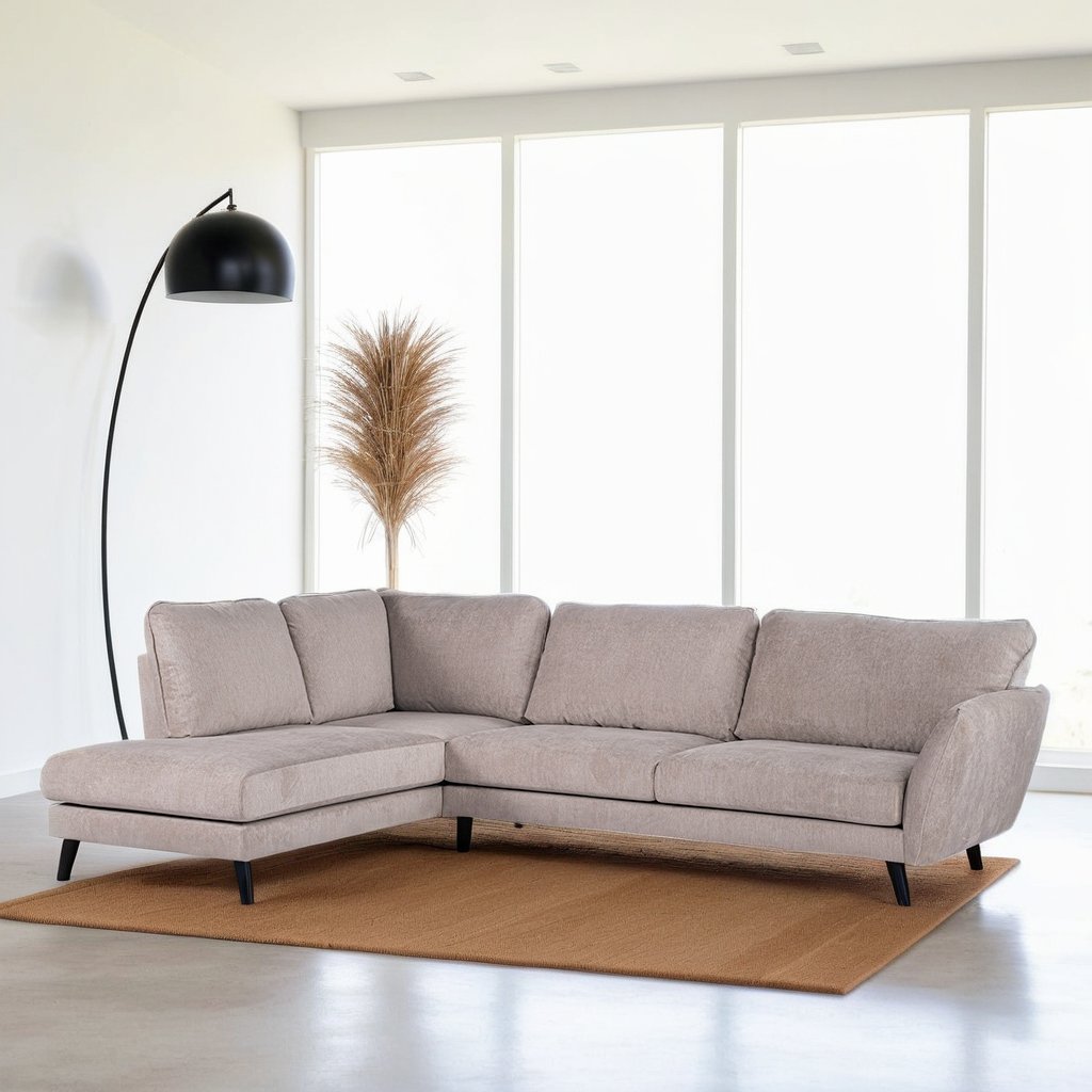 3-Sitzer-Ecksofa Saga beige