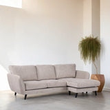 3-Sitzer-Ecksofa Leah beige