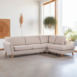 3-Sitzer-Ecksofa Asher Beige