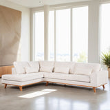 3-Sitzer-Ecksofa Gigi Stoff beige