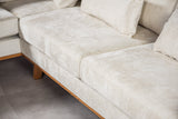 3-seater corner sofa gigi fabric beige