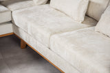 3-Sitzer-Ecksofa Gigi Stoff beige